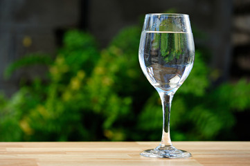 tall glass with water