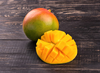 Sliced mango fruit
