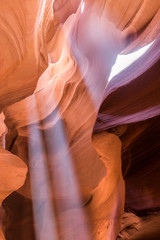 Antelope Canyon in the Navajo Reservation near Page, Arizona, USA.