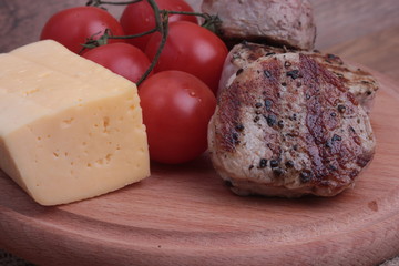cheese and meat 
