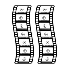 Obraz premium Film a video player, vector
