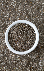 chia seeds onw ooden surface