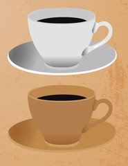 Two cup of coffe in EPS 10 format