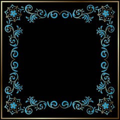 Floral style framed background  . Eps 10 format