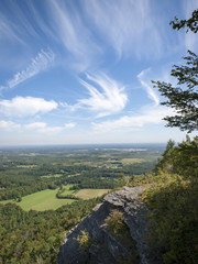 View of Rural Albany County, NY:  A magnificent aerial view of Albany County, New York from the cliff top at Thacher State Park - 105203366