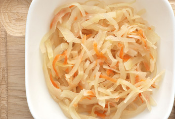 Sauerkraut. Top view