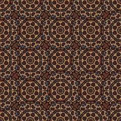 seamless pattern with a round Oriental elements.