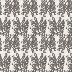 Elegant difficult curled ornamental gothic tattoo seamless pattern. Celtic style. Maori.