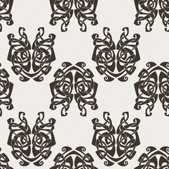 Elegant difficult curled ornamental gothic tattoo seamless pattern. Celtic style. Maori.