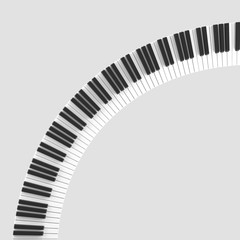 black and white piano keyboard