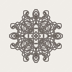 Fototapeta premium Vector mandala. Gothic lace tattoo. Celtic weave with sharp corners. 