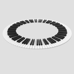 black and white piano keyboard