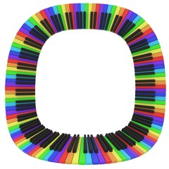 Obraz premium piano keyboard in rainbow colors