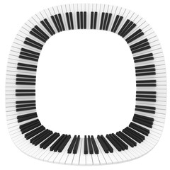 Naklejka premium black and white piano keyboard