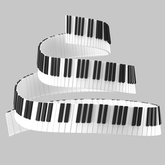 black and white piano keyboard