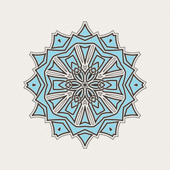 Vector mandala. Gothic lace tattoo. Celtic weave with sharp corners. 