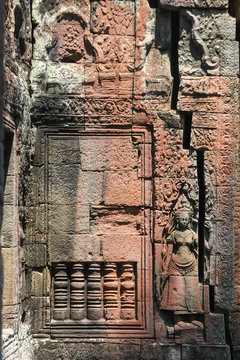 Detail of Banteay Kdei temple in the city of Angkor, Cambodia