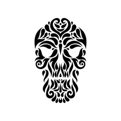 Tribal tatto skull.