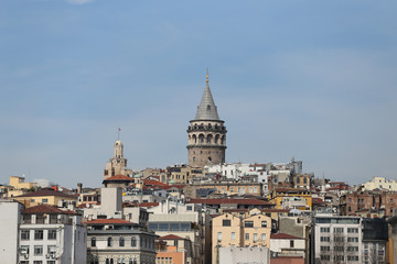 Fototapeta na wymiar Galata Tower in Istanbul City, Turkey