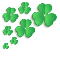  Shamrock ST. Patrick day green vector