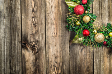 Obraz na płótnie Canvas Christmas border from christmas wreath useful as christmas decoration