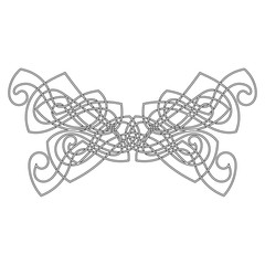 Elegant difficult curled ornamental gothic tattoo. Celtic style. Maori.