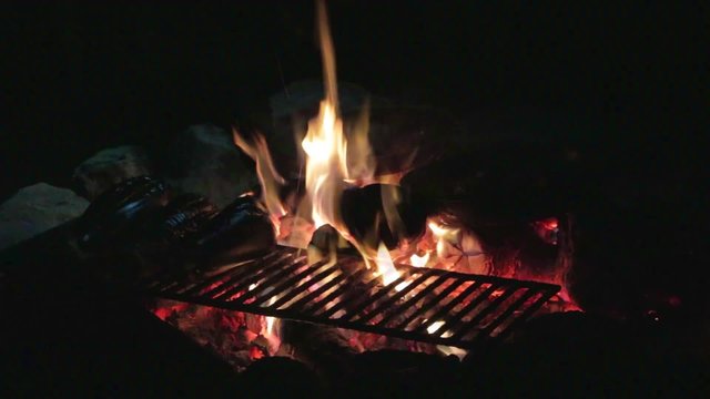 Cinemagraph steack fire grill
