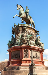 Equestrian monument to Emperor Nicholas I (1859) at the Isaakiev