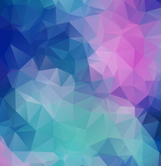 Multicolor polygonal illustration, which consist of triangles.