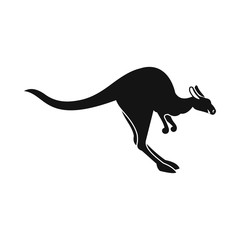 Kangaroo icon, simple style
