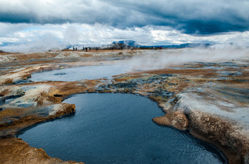 Geothermal area in the north of Iceland.