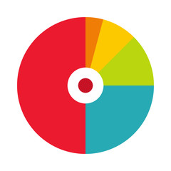 Pie chart with a hole in the center icon