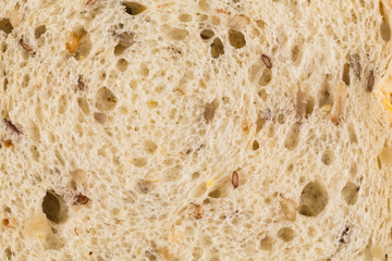 Cut bread close-up