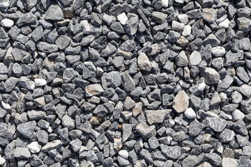 Crushed grey stones