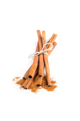 cinnamon sticks with powder