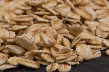 oat flakes on dark