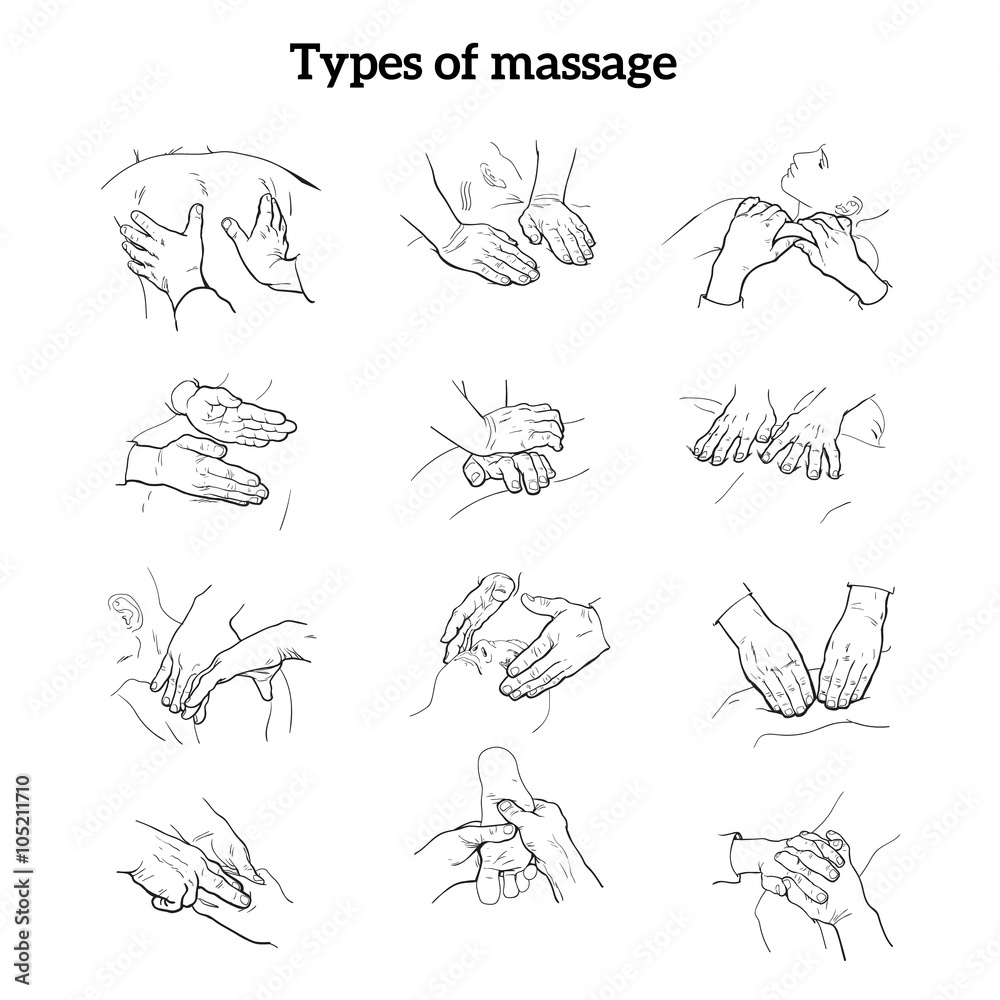 Wall mural Therapeutic manual massage. Medical therapy