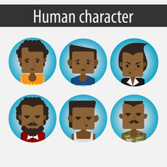 set male African character