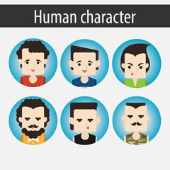 set male European character