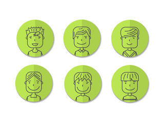 avatars men.cartoon illustration