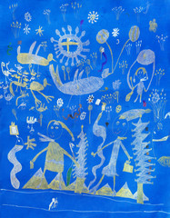 Fototapeta premium Children's drawing