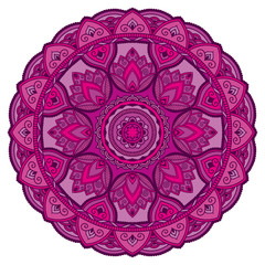 Vector color mandala. Mehndi style.
