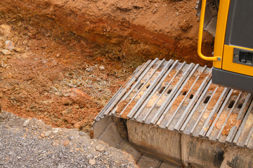 Road construction site