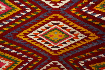 Vintage,   oriental, colorful handmade traditional woolen rug 1