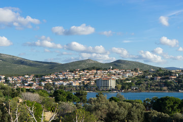Fototapeta na wymiar Panoramic view of Ildir, Cesme - Izmir, Turkey