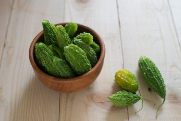 bitter gourd in bowl