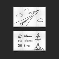 paper plane business card