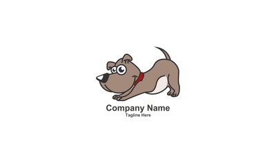 Sweety Dog Character Logo Vector