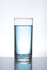 Concept of drinking. glass of water
