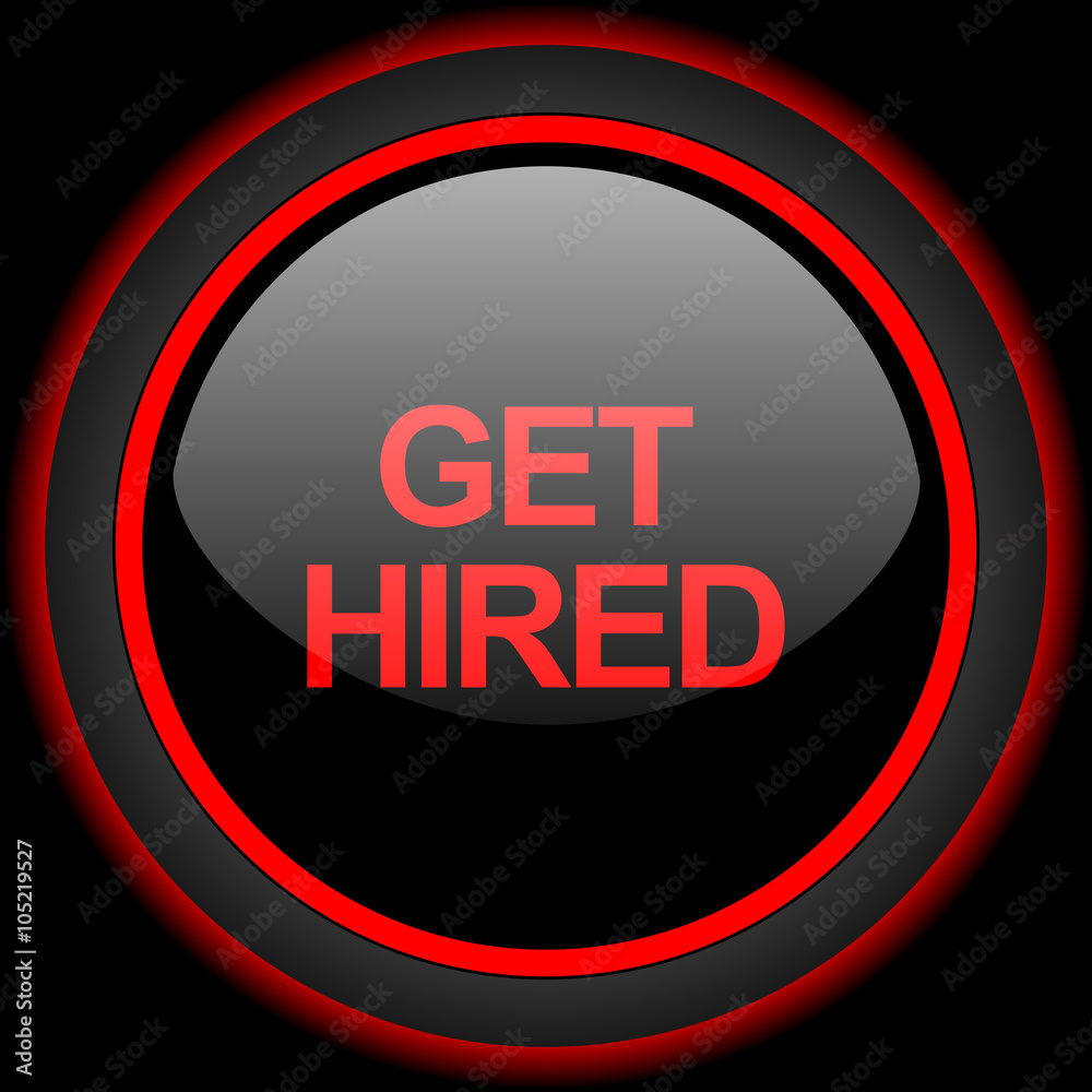 Poster get higreen black and red glossy internet icon on black background